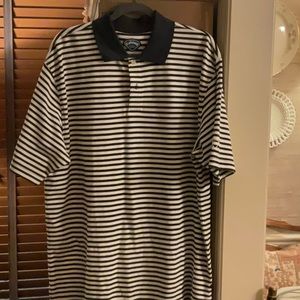 Fabulous, never worn, Callaway Golf shirt.  Black/cream stripe.  Mint condition